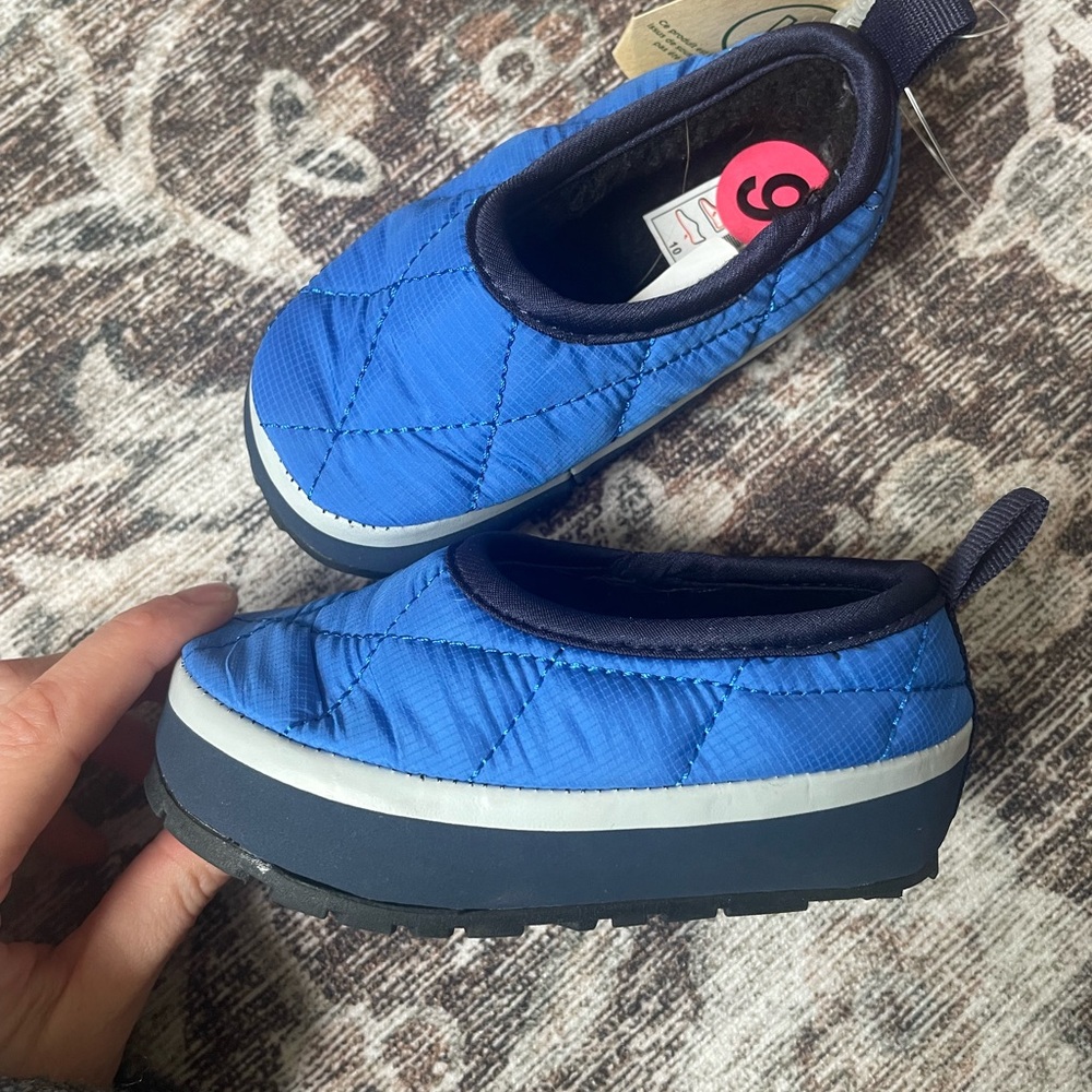 Kamik Blue Quilted Kids Slippers